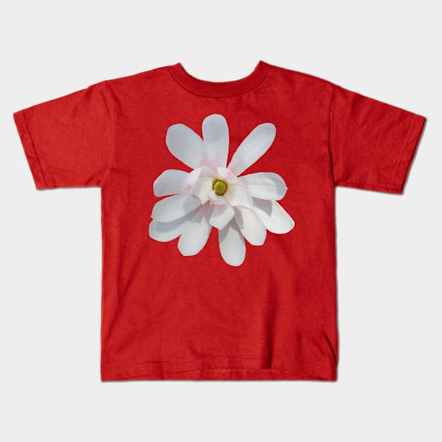 white, blooming flower, blossom in summer, nature Kids T-Shirt by rh_naturestyles